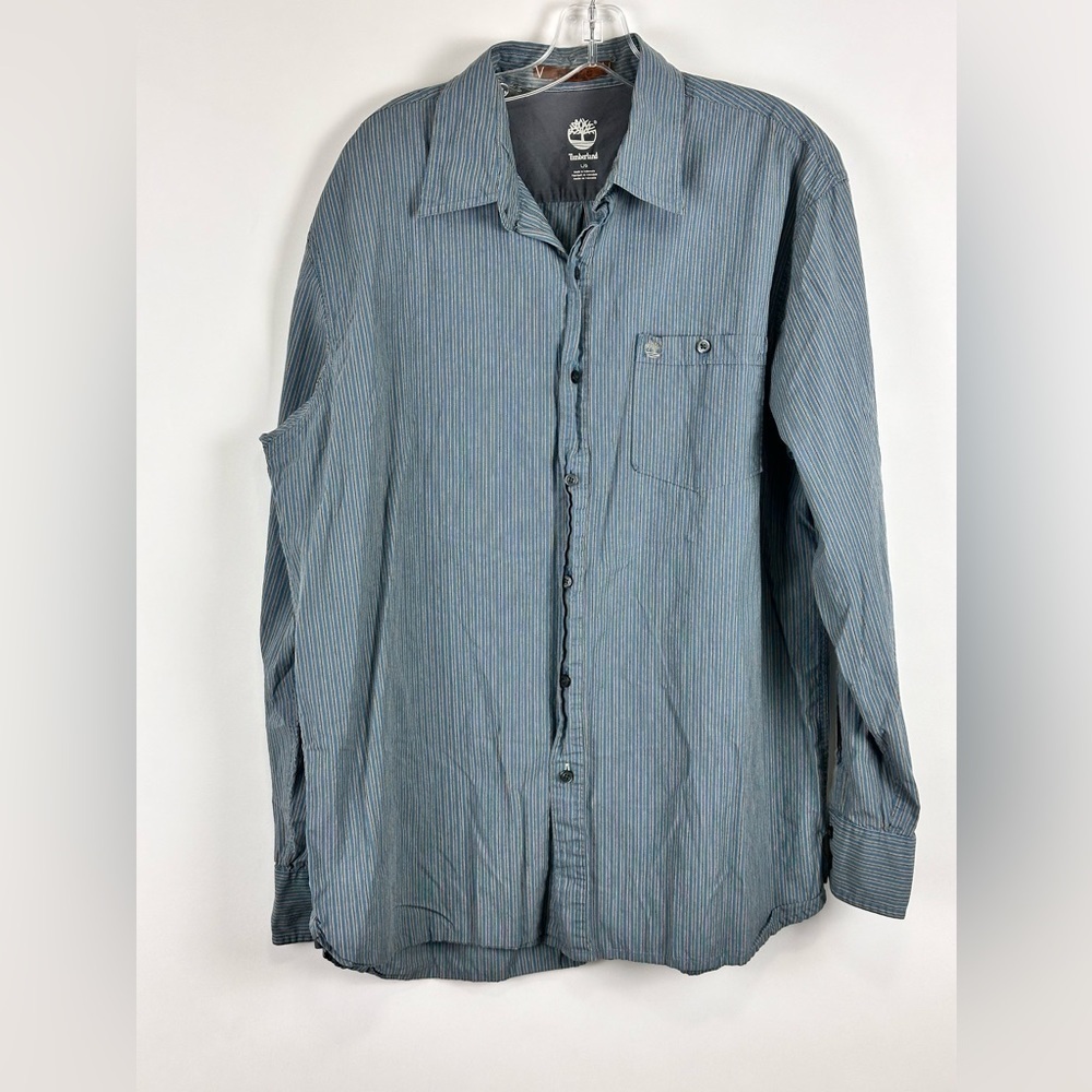 Men's Casual Striped Button Down Shirt